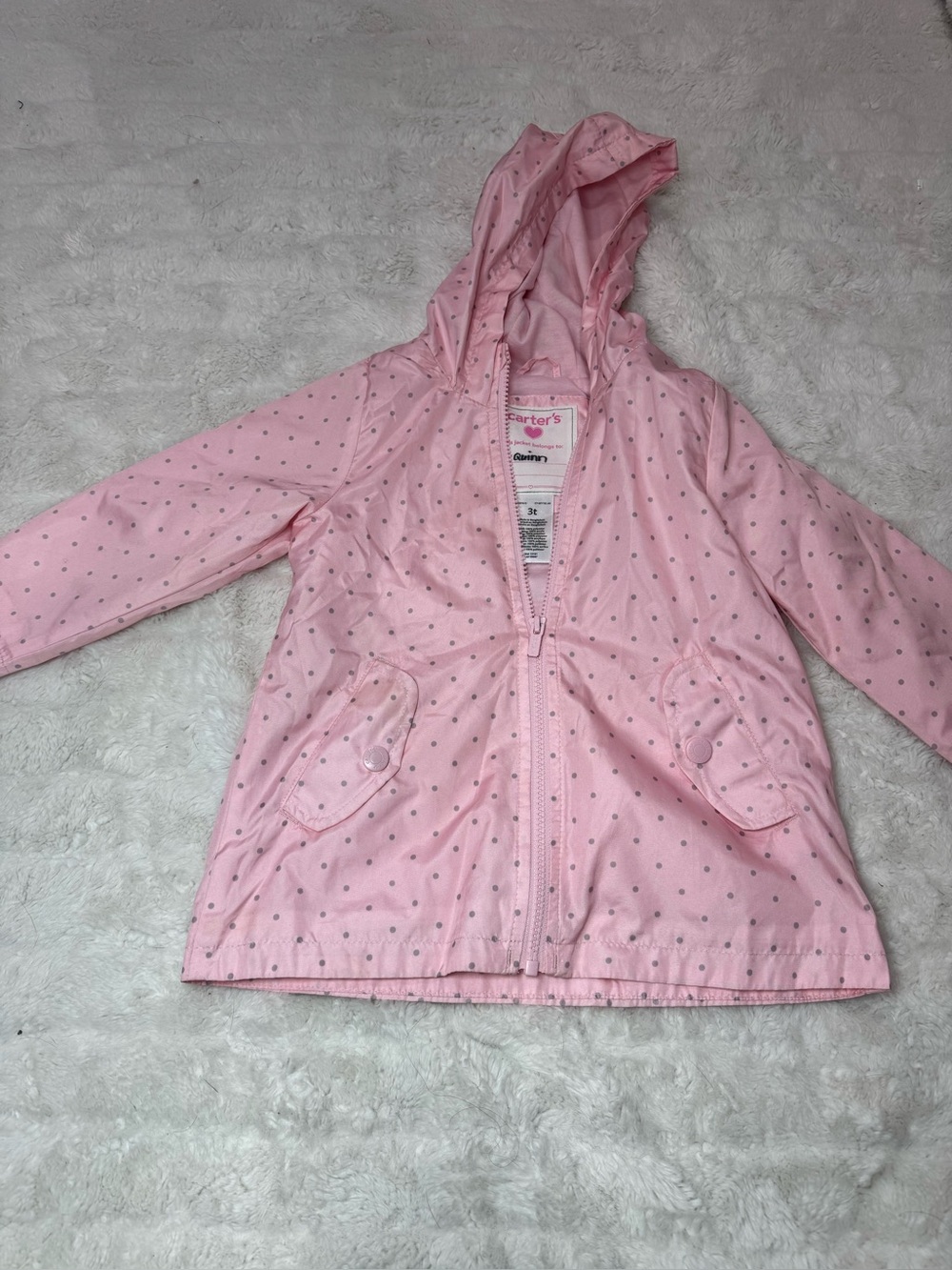 Carter's Light Pink Polka Dot Raincoat